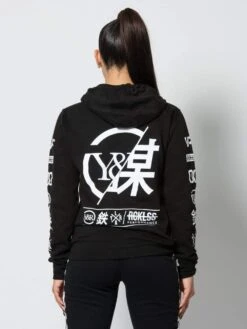 Strike Thru Jr Hoodie - Black -The Urban Hoodie Sales reckless girls womens fleece hoodies strike thru jr hoodie black 6661754552423