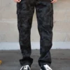 Ambush Cargo Pants - Black Camo