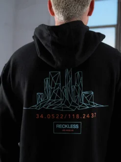 WireFrame Hoodie - Black -The Urban Hoodie Sales young and reckless mens fleece hoodies wireframe hoodie black 28854217408615