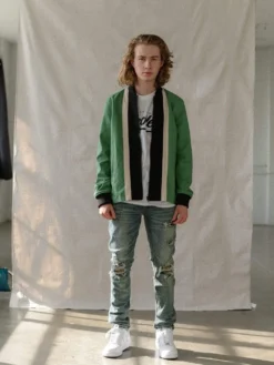 Pismo Bomber Jacket - Sage -The Urban Hoodie Sales young and reckless mens outerwear pismo bomber jacket sage 16133847646311