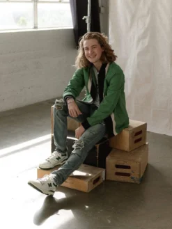 Pismo Bomber Jacket - Sage -The Urban Hoodie Sales young and reckless mens outerwear pismo bomber jacket sage 16133854462055