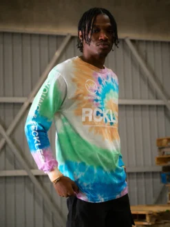 Fast Track Long Sleeve - Tie Dye -The Urban Hoodie Sales young and reckless mens tops long sleeve fast track long sleeve tie dye 29158544998503