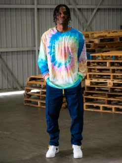 Keep Your Distance Long Sleeve - Tie Dye -The Urban Hoodie Sales young and reckless mens tops long sleeve keep your distance long sleeve tie dye 29158477070439