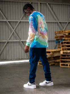 Keep Your Distance Long Sleeve - Tie Dye -The Urban Hoodie Sales young and reckless mens tops long sleeve keep your distance long sleeve tie dye 29158477430887