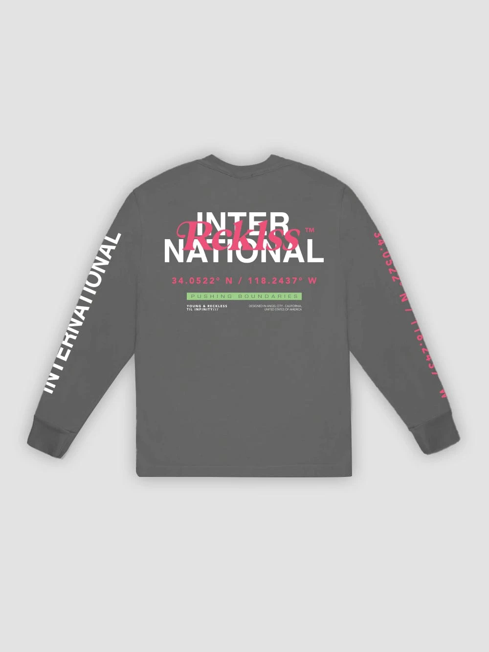 Overlay Long Sleeve - Charcoal 1 Overlay Long Sleeve - Charcoal
