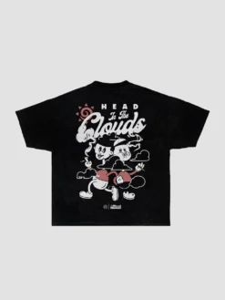 Reckless X WeedHumor: Head In The Clouds Tee - Black