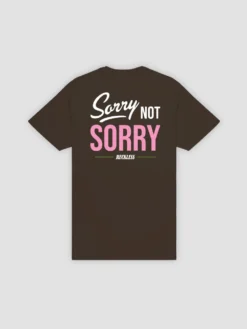 Not Sorry Tee - Dark Chocolate